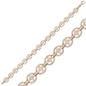 925 Ayar Gümüş Rose Yuvarlak Su Yolu Bileklik thumbnail 1