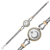 925 Ayar Gümüş Ay Yıldız Erkek Bileklik - 4