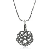 Gümüş Kazaziye Örgü Kadın Kolye thumbnail 1