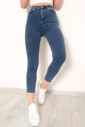 Süper Likra Kot Pantolon Mavi4 - 9815.1431. thumbnail 1