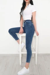 Süper Likra Kot Pantolon Mavi4 - 9815.1431. thumbnail 2