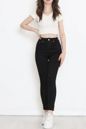 Dar Paça Kot Pantolon Siyah - 18232.1431. - 4