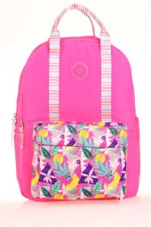 Kaukko Double Stripe Sırt Çantası Pink K1762 thumbnail 1