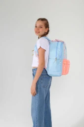 Kaukko Double Stripe Sırt Çantası Blue K1765 - 3