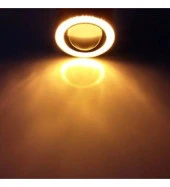 89 MM Turuncu Mercekli Angel Led Halkalı Sis Farı - 2