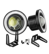 89 MM Turuncu Mercekli Angel Led Halkalı Sis Farı - 3