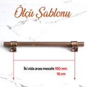 Hisar Bronz Renk Metal Kulp 160 mm-16 cm Mobilya Çekmece Dolap Mutfak Dolabı Kulpları Kulbu Kulpu thumbnail 3