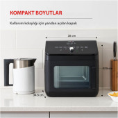 Instant 13 Litre 9 Programlı Ufak Boyutlu Yapışmaz ve Yıkanabilir Aksesuarlı Air Fryer Fırın - 2
