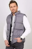 Erkek Crozvise Slim Fit Şişme Yelek Füme KF03 - 1