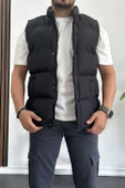 Erkek Crozvise Slim Fit Şişme Yelek Siyah KF03 - 2