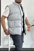 Erkek Crozvise Slim Fit Şişme Yelek Gri KF03 - 3