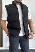 Erkek Crozvise Slim Fit Şişme Yelek Siyah KF03 - 1