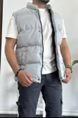 Erkek Crozvise Slim Fit Şişme Yelek Gri KF03 - 2