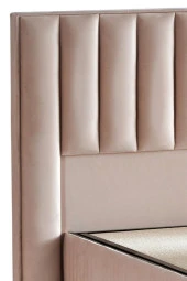 Hades Yatak Baza ve Başlık Seti 140x190 cm Çift Kişilik Paket Yaylı Lüks Yatak Krem Baza Başlık - 8