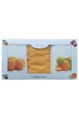 3 lü Meyve Baskılı %100 Pamuklu Mutfak Havlusu 30 x 50 Cm - 8