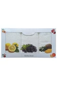 3 lü Meyve Baskılı %100 Pamuklu Mutfak Havlusu 30 x 50 Cm - 11