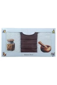 3 lü Kahve Baskılı %100 Pamuklu Mutfak Havlusu 30 x 50 Cm - 8