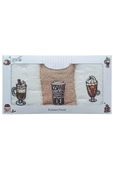 3 lü Kahve Baskılı %100 Pamuklu Mutfak Havlusu 30 x 50 Cm - 4