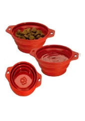 Ferplast Pa 1087 Katlanılır Köpek Mama ve Su Kabı Kırmızı - 1