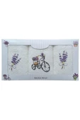 3 lü Lavanta Baskılı %100 Pamuklu Mutfak Havlusu 30 x 50 Cm - 11