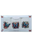 3 lü Kelebek Baskılı %100 Pamuklu Mutfak Havlusu 30 x 50 Cm - 7