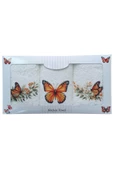 3 lü Kelebek Baskılı %100 Pamuklu Mutfak Havlusu 30 x 50 Cm - 5