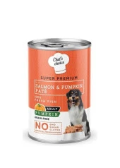 New Chefs Choice Pumpkin Pate Somonlu ve Bal Kabaklı Tahılsız Yetişkin Köpek Konservesi 400 Gr. - 1