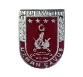 Cüzdan Rozeti -  Uzman Çavuş KARA KUVVETLERİ Metalik Gri Metal Rozet - 1