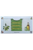 3 lü Zeytin Baskılı %100 Pamuklu Mutfak Havlusu 30 x 50 Cm - 3