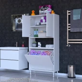 Modilayn MİLANO 75 X 160 cm 2 li Çamaşır Bölmeli Banyo Dolabı thumbnail 2