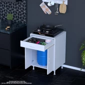 Modilayn BİRCE 60 x 87 x 48 cm Set Üstü Ocak ve Tüp Bölmeli Çekmeceli Mutfak Dolabı - 1