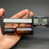 20 cc Amber Cam Roll on Şişesi , Siyah Kapaklı Rollon Şişe 20 Ml  x 3 Adet thumbnail 3