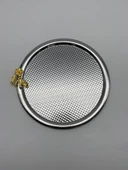 6'lı Japon Güllü Yuvarlak Gümüş Çay ve Kahve Sunum Tepsisi, Dekoratif Servis Tepsisi 22cm - 3