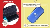 Cosmostech Nintendo Switch Oyun Konsolu Uyumlu Taşıma Çantası Kılıf Mavi - 2