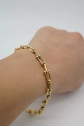 Altın Renk Çelik Bileklik - 2