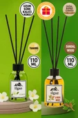 Jasmine Bambu Çubuklu Oda Kokusu 110 Ml & Sandal Ağacı Bambu Çubuklu Oda Kokusu 110 Ml 2'li Ortam Kokusu Seti thumbnail 1