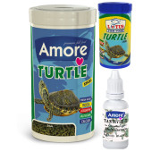 Amore Turtle Green Sticks 1 Lt, Lotus 100 ml Kutu Kaplumbağa Yemi Ve Vitamini - 1