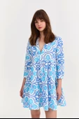 Kadın desenli easy wear elbise - 2