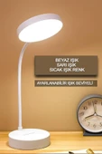 Şarjlı Masa Lambası – 3 Farklı Işık Tonlu, Ayarlanabilir, Kitap Okuma ve Çalışma İçin LED Masa Lambası - 4