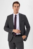 Slimfit Armürlü Takım Elbise - 4