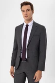 Slimfit Armürlü Takım Elbise - 5