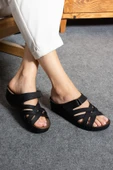 Albishoes Hafif Topuk 4,5 cm Kadın Yazlık Rahat Taban Günlük Terlik Anatomik Taban Kadın Terlik - 2