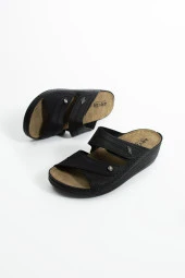 Albishoes Kadın Cırtlı Hafif Topuk 4,5 cm Anatomik Rahat Yumuşak Taban Günlük Anne Kadın Terlik - 4
