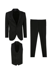 Süvari Normal Bel Slim Fit Siyah Erkek Takım Elbise TK1020000257 - 1