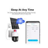 QASUL 5MP (Kablosuz) Kamera, Güvenlik İçin Güneş Enerjili Panel (Kablosuz) Dış Mekan Kamerası - 2