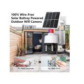 QASUL 5MP (Kablosuz) Kamera, Güvenlik İçin Güneş Enerjili Panel (Kablosuz) Dış Mekan Kamerası - 4