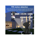 QASUL 5MP (Kablosuz) Kamera, Güvenlik İçin Güneş Enerjili Panel (Kablosuz) Dış Mekan Kamerası - 6