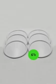 6'lı Beyaz Yuvarlak Metal Tepsi, Tek Kişilik Çay ve Kahve Sunum Tepsisi 22cm - 1
