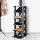 Mithra Life 5 Katlı Plastik Gri Ayakkabı Rafı MIT1063 - 6