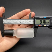 20 Ml Buzlu Cam Roll on Şişesi , Siyah Kapaklı Cam Esans Şişesi 20 cc  x 3 Adet thumbnail 3